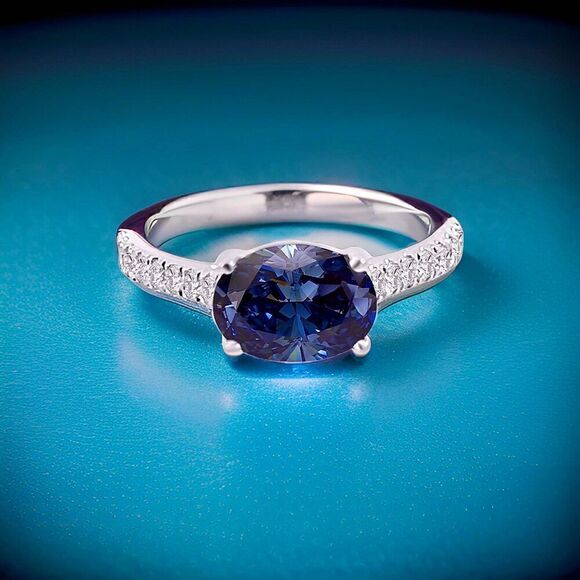 Natural Sapphire Diamond Ring 6.5 14k W Gold 3.15 TCW Certified $4,950 310588 - Picture 12 of 14